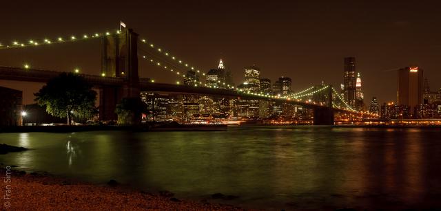 Brooklyn Bridge at night(#2637)
